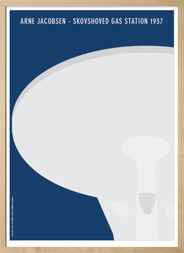 Arne Jacobsen - Gas Station i Skovshoved plakat