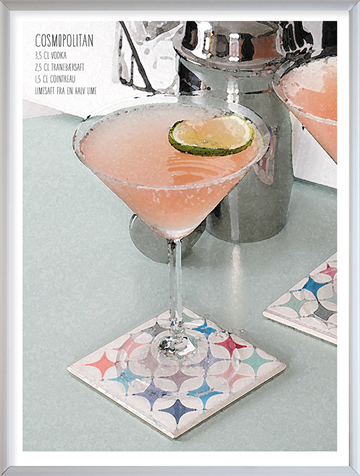 foto af drink plakat - Cosmopolitan cocktail