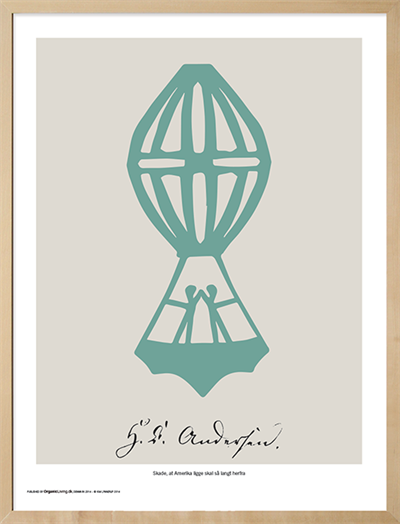 Plakat med H. C. Andersen papirklip - Luftballon