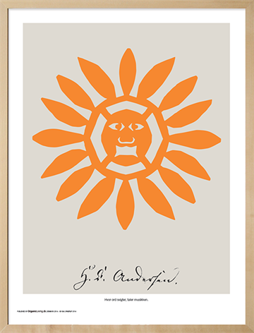 Plakat med H. C. Andersen papirklip - Sol.