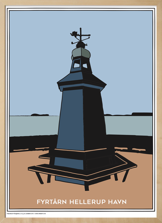 spænding barbermaskine Banyan Grafisk plakat med Fyrtårn i Hellerup Havn. Køb online!