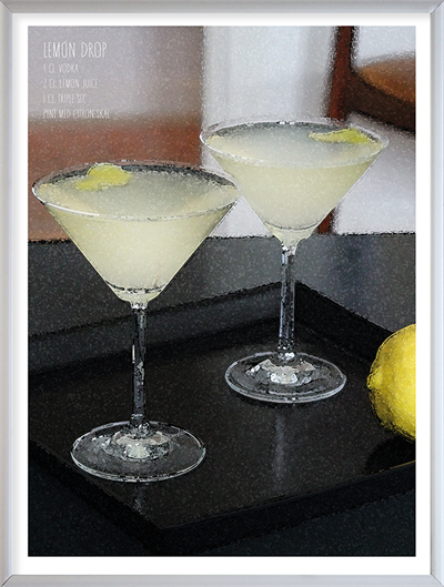 Foto af cocktail plakat - Lemon Drop