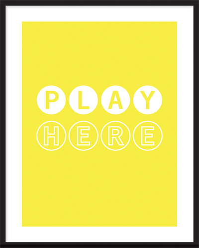 tekst plakat - Play here