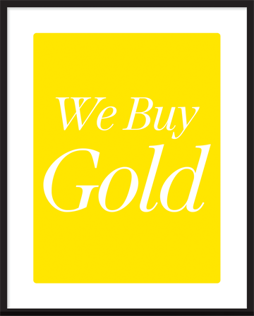 plakat We buy Gold