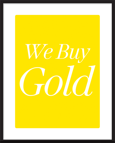 plakat We buy Gold